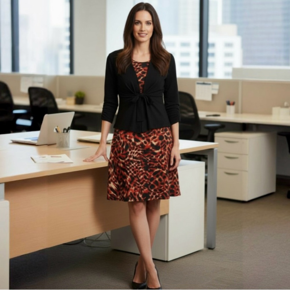 Perceptions Sleeveless Dress and Jacket